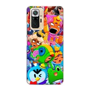 Чехлы Brawl Stars для Xiaomi Redmi Note 10 Pro (AlphaPrint) (Герої Бравл Старс)