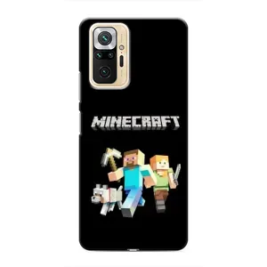 Чехол Майнкрафт на Xiaomi Redmi Note 10 Pro (AlphaPrint) Minecraft (герои Minecraft)