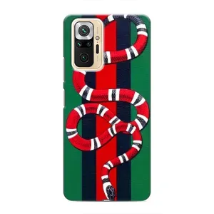 Чохли  GUCCI для Сяомі Редмі Ноут 10 Про (AlphaPrint) (Gucci змія)
