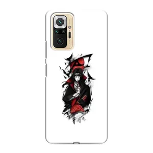 Чехлы на тему: Итачи Учиха для Xiaomi Redmi Note 10 Pro (AlphaPrint) (Итачи с атрибутами)