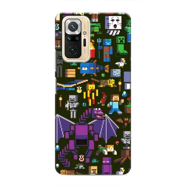 Чехол с принтом «Коллаж Майнкрафт» для Xiaomi Redmi Note 10 Pro