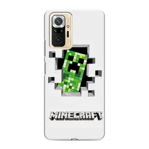 Чехол Майнкрафт на Xiaomi Redmi Note 10 Pro (AlphaPrint) Minecraft (крипер Майнкрафт)