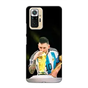 Чехлы для Xiaomi Redmi Note 10 Pro (Leo чемпион) (AlphaPrint) (Кубок Месси)
