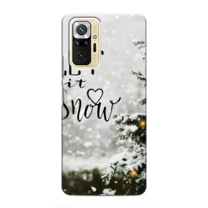 Новорічні, Святкові Чохли для Xiaomi Redmi Note 10 Pro - 2024 год (Let it snow)
