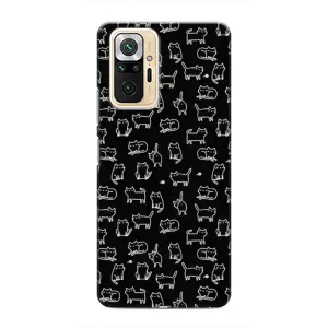 Чохол з принтом для Xiaomi Redmi Note 10 Pro (AlphaPrint) Модні коти (Маленькі котики)