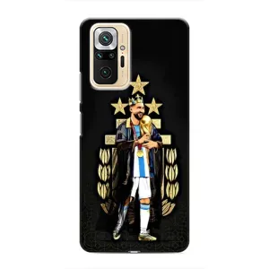 Чехлы для Xiaomi Redmi Note 10 Pro (Leo чемпион) (AlphaPrint) (Месси Король)