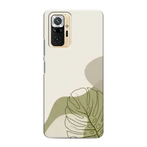 Силконовий чохол з принтом в квітах на Xiaomi Redmi Note 10 Pro (Зелена монстера дизайн)
