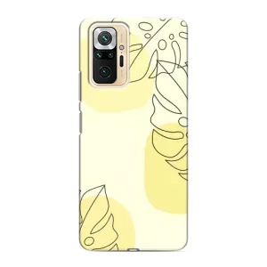 Силконовий чохол з принтом в квітах на Xiaomi Redmi Note 10 Pro (Жовта монстера арт)