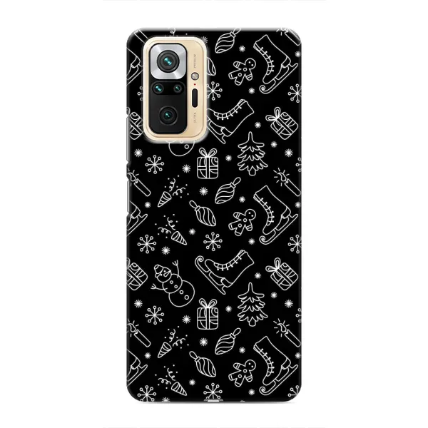 Чехол с принтом «Новогодний фон» для Xiaomi Redmi Note 10 Pro