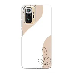 Силконовий чохол з принтом в квітах на Xiaomi Redmi Note 10 Pro (Нюдова гілочка абстракція)