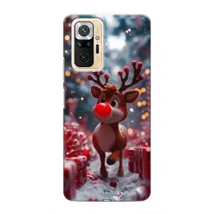 Яркий чехол для Xiaomi Redmi Note 10 Pro с Зимними Оленятами (Олень среди подарков)