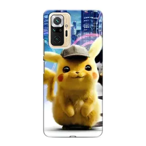 Чехол с Пикачу на Xiaomi Redmi Note 10 Pro (Пикачу в городе)