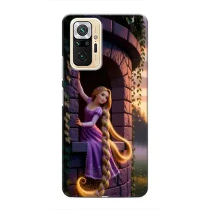 Чехол Рапунцель для Xiaomi Redmi Note 10 Pro (Рапунцель на башне)