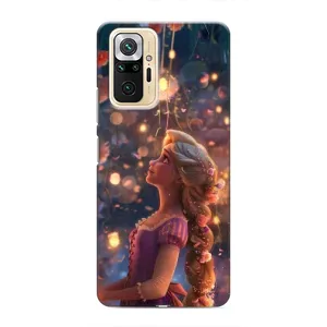 Чехол Рапунцель для Xiaomi Redmi Note 10 Pro (Рапунцель фонарики)