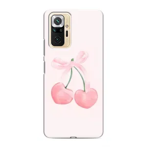 Чехол с розовым рисунком для Xiaomi Redmi Note 10 Pro (Розовые вишни)