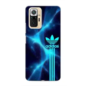 Чохли Адидас для Xiaomi Redmi Note 10 Pro (AlphaPrint) (Синій Адідас)