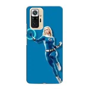 Чехол с принтом Фантастическая четверка для Xiaomi Redmi Note 10 Pro (Сью Сторм полет)