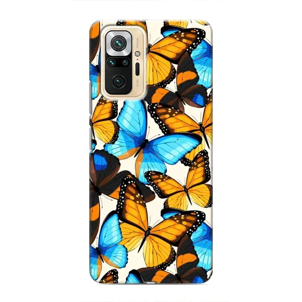 Чохол з принтом «Яскраві метелики» для Xiaomi Redmi Note 10 Pro
