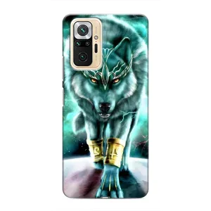 Захисні чохли для Сяомі Редмі Ноут 10 Про (AlphaPrint) (ХІТ продаж) ВОВК (Яскравий вовк)