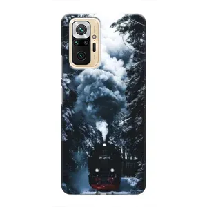 Новорічні, Святкові Чохли для Xiaomi Redmi Note 10 Pro - 2024 год (Зимовий потяг)