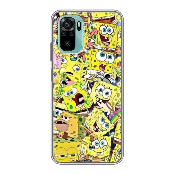 Чехол с принтом «Эмоции Спанч Боба» для Xiaomi Redmi Note 10 Чехол с принтом «Эмоции Спанч Боба» для Xiaomi Redmi Note 10
