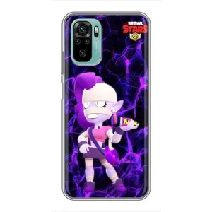 Чехлы Brawl Stars для Xiaomi Redmi Note 10 (AlphaPrint) (Емз Бравл Старс)