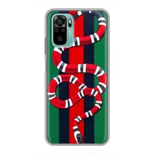 Чохли  GUCCI для Сяомі Редмі Нот 10 (AlphaPrint) (Gucci змія)