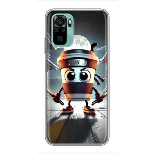 Чехол с мемом Тралалело тралала на Xiaomi Redmi Note 10 (Капучино асасино)