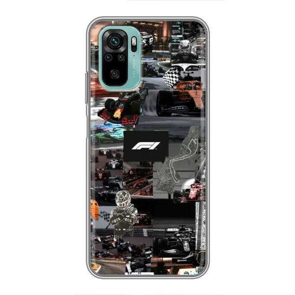 Чехол с принтом «Гоночный коллаж Ф1» для Xiaomi Redmi Note 10