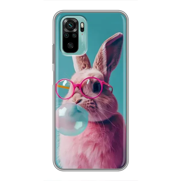Чохол з принтом «Кролик в окулярах» для Xiaomi Redmi Note 10