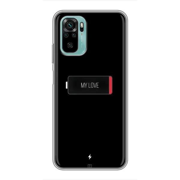Чехол с принтом «Love battery» для Xiaomi Redmi Note 10 Чехол с принтом «Love battery» для Xiaomi Redmi Note 10