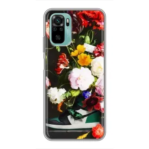 Бренднові Чохли для Xiaomi Redmi Note 10 - (PREMIUMPrint) (Nike цветы)