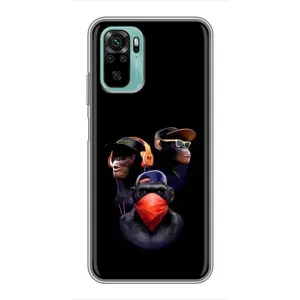 Чохол з Мавпами Xiaomi Redmi Note 10 - (AlphaPrint) (Три мавпи)