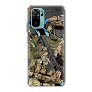 Чехлы с картинкой ЗСУ для Xiaomi Redmi Note 10 (AlphaPrint) (Воїн ЗСУ)
