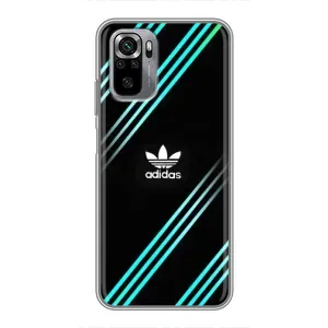 Чохли Адидас для Xiaomi Redmi Note 10S (AlphaPrint) (Адідас з полосами)