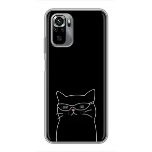 Чехол с рисунком кот на Xiaomi Redmi Note 10S (Равнодушный кот)