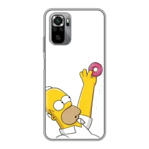 Чjхол з Сімпсонами для Xiaomi Redmi Note 10S (VPrint) (Гомер з пончиком)