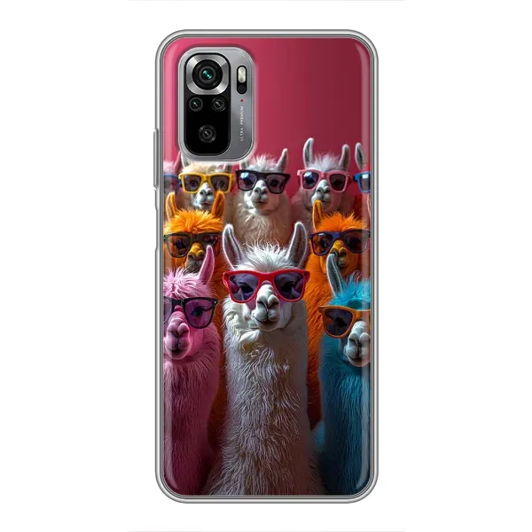 Чохол з принтом «Лами в окулярах» для Xiaomi Redmi Note 10S Чохол з принтом «Лами в окулярах» для Xiaomi Redmi Note 10S