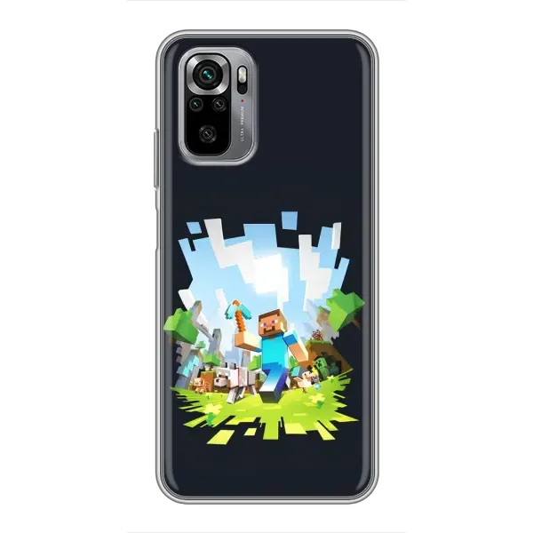 Чохол з принтом «персонажі Minecraft» для Xiaomi Redmi Note 10S