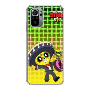 Чехлы Brawl Stars для Xiaomi Redmi Note 10S (AlphaPrint) (Поко в самбреро)