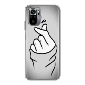 Чохол з принтом для Xiaomi Redmi Note 10S (AlphaPrint - Знак сердечка) (Значок Love)