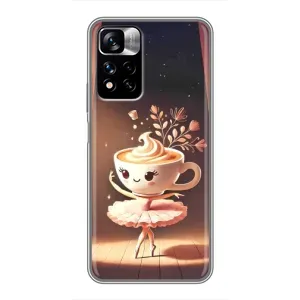 Чехол с мемом Тралалело тралала на Xiaomi Redmi Note 11 Pro Plus (Балерина капучина)