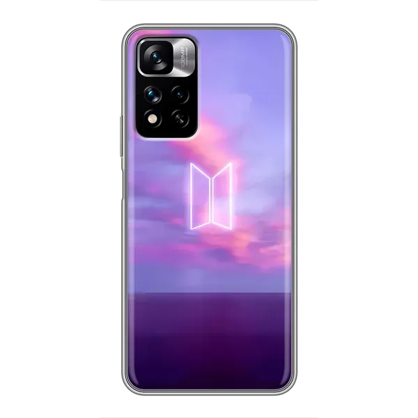 Чохол з принтом «BTS логотип» для Xiaomi Redmi Note 11 Pro Plus