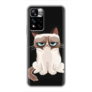Чохол з принтом для Xiaomi Redmi Note 11 Pro Plus (AlphaPrint) Модні коти (Сумний кіт)