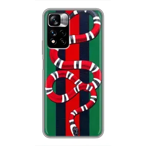 Чохли  GUCCI для Сяомі Редми Ноут 11 Про Плюс (AlphaPrint) (Gucci змія)