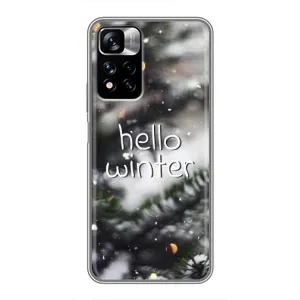 Новорічні, Святкові Чохли для Xiaomi Redmi Note 11 Pro Plus - 2024 год (Hello winter)