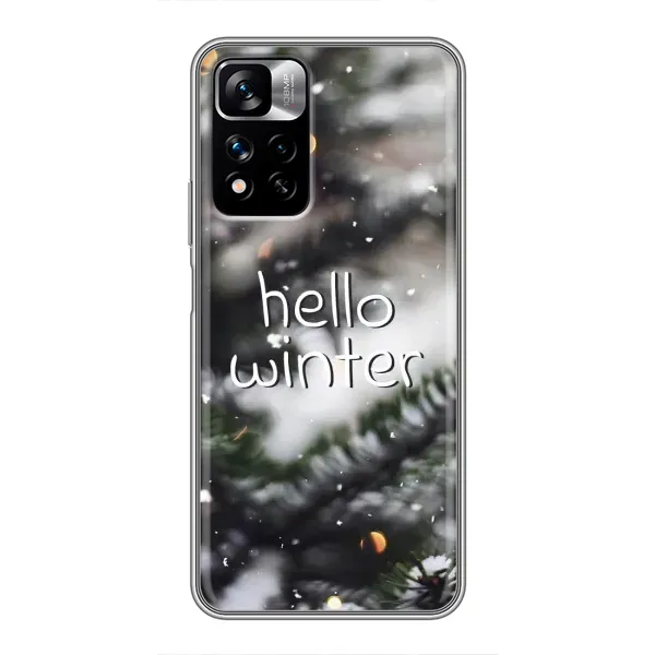 Чехол с принтом «Hello winter» для Xiaomi Redmi Note 11 Pro Plus