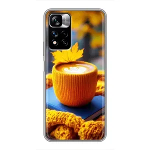 Чехол с уникальным дизайном «Осень с кофе» для Xiaomi Redmi Note 11 Pro Plus (Кофе на желтом пледе)