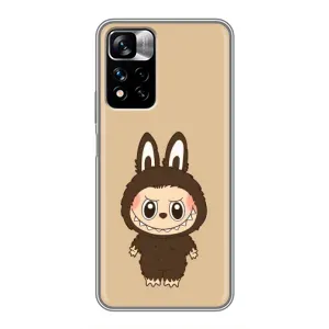 Чохол з Лабубу на Xiaomi Redmi Note 11 Pro Plus (Bored Ape в червоному)