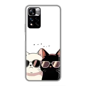 Чехол с рисунком кот на Xiaomi Redmi Note 11 Pro Plus (Коты в очках)